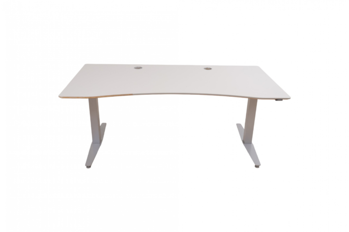 180x90 cm, DUBA B8 elektrisk hev/senk skrivebord med magebue
