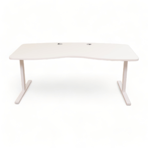 Helhvitt skrivebord. 180x80 cm